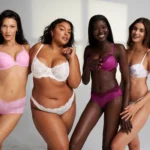 Publicité 2023 pour la présentation de la nouvelle collection de lingerie avec plusieurs mannequins aux morphologie variées.